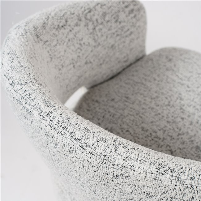 Armchair Delle, swivel, white,H72x71x72, seat H45cm