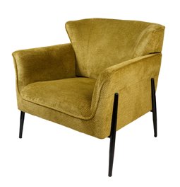 Armchair Dolni, yellow, H83x81x83cm, seat H 44cm