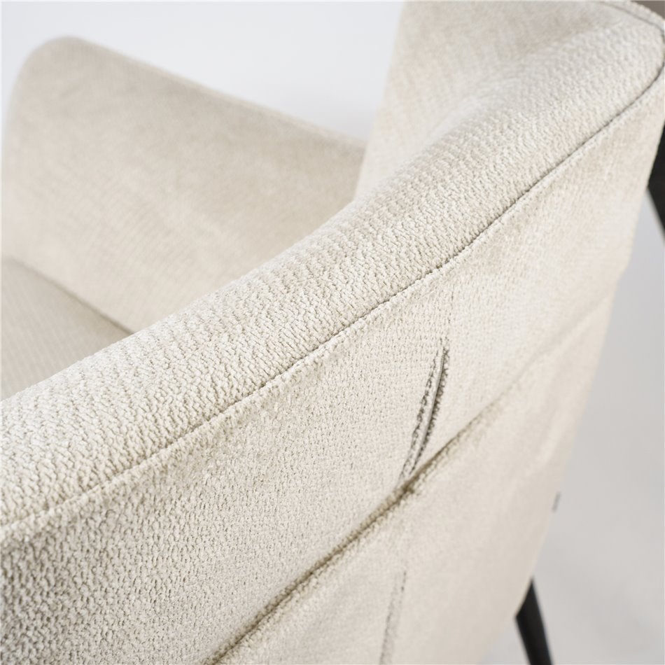 Кресло для отдыха Dolni, кремовый цвет, H83x81x83см, высота сиденья 44см