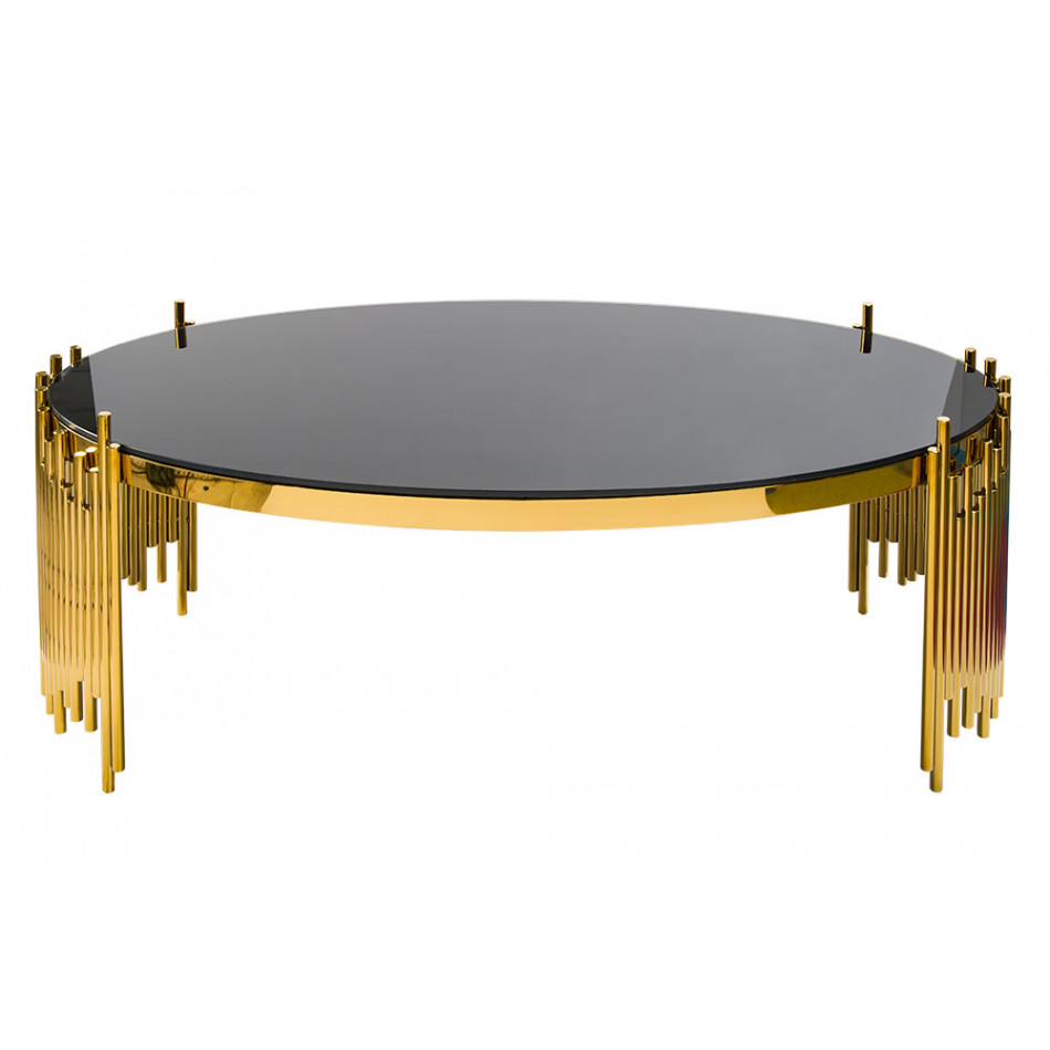 Coffee table Emona, gold colour, 125x65x51cm