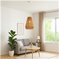 Griestu lampa Palm, naturāla, H44-124cm, D34cm, E27 40W(MAX)
