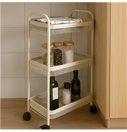 Metal trolley Mayaj, H79,6cm, 46,5x26,5cm