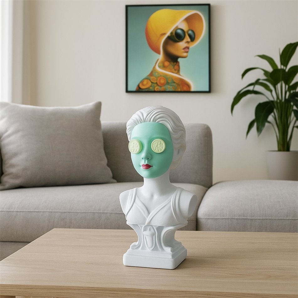 Deco figurine Cucumber mask, H20x9x11cm