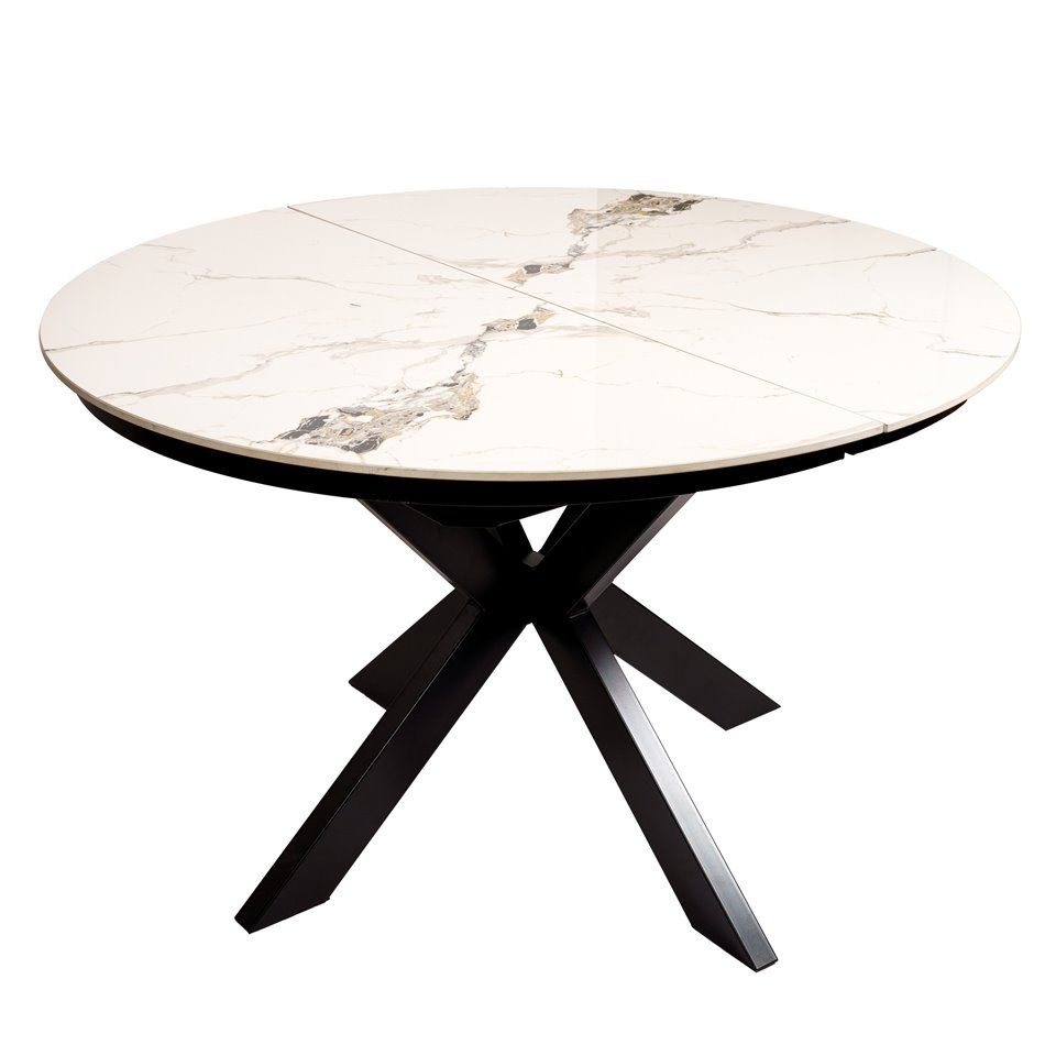 Extendable dining table Beltimoro,12mm ceramic top, 120-160x80cm H77cm