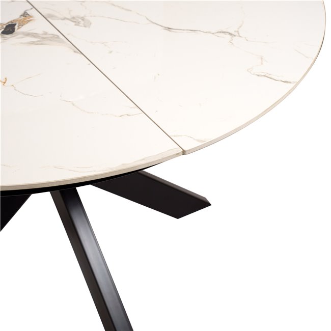Extendable dining table Beltimoro,12mm ceramic top, 120-160x80cm H77cm