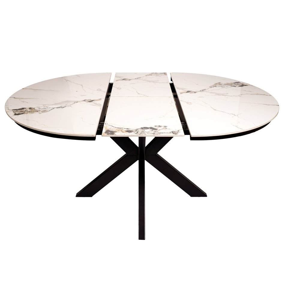 Extendable dining table Beltimoro,12mm ceramic top, 120-160x80cm H77cm