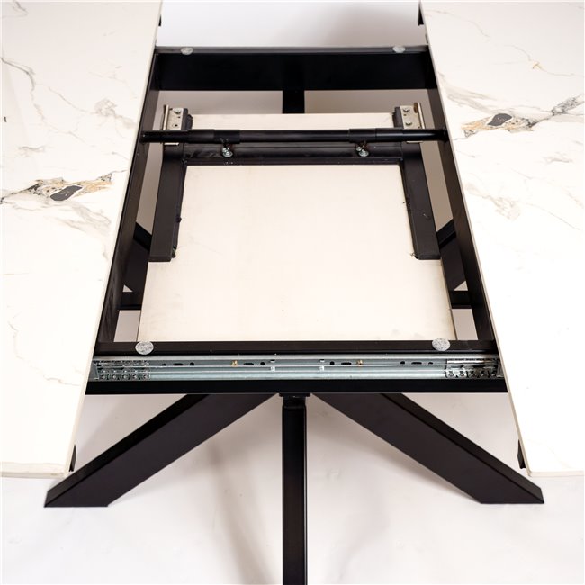 Extendable dining table Beltimoro,12mm ceramic top, 120-160x80cm H77cm