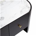 Coffee table Romanna COFF, 12mm sintered stone/MDF/oak veneer, H45x120x60cm