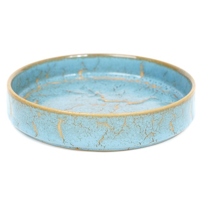 Миска Scratch Blue, коричневый/синий, фарфор, D20.3cm H4cm