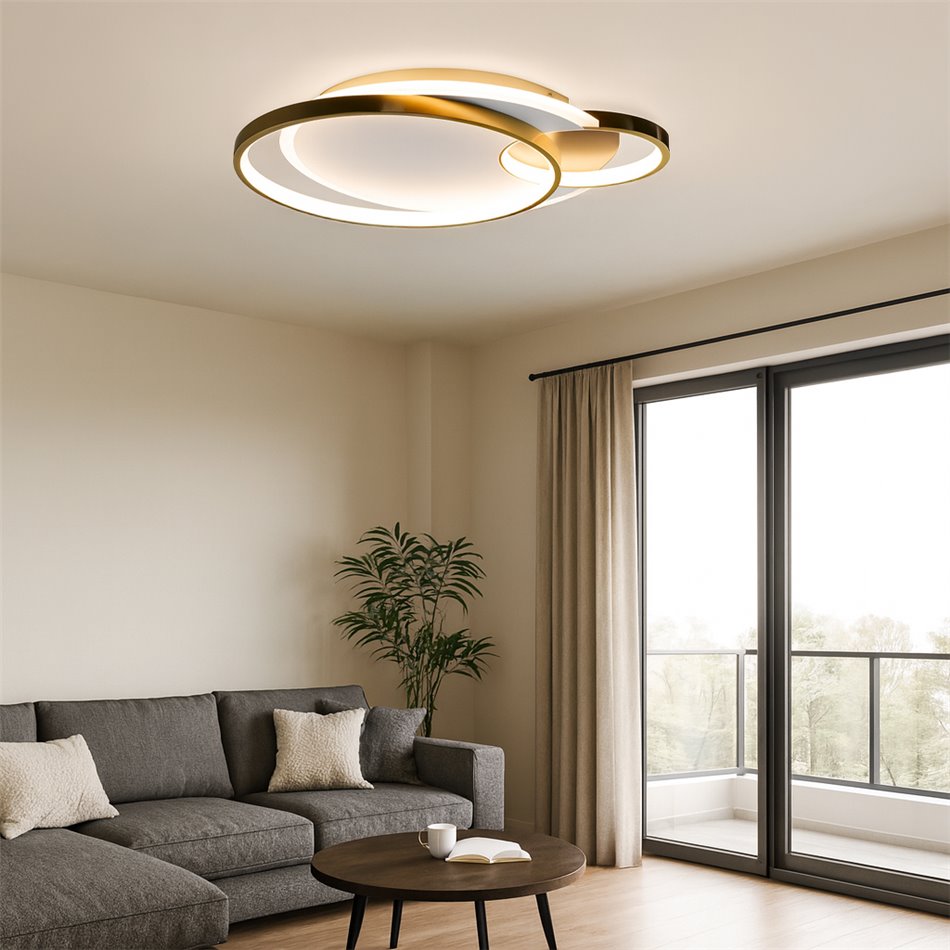 Ceiling lamp Mare, LEDx36W, 3000K, H7cm 50x40cm