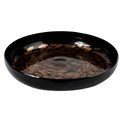 Decorative tray Dorn, black/brown, H5cm, D31cm