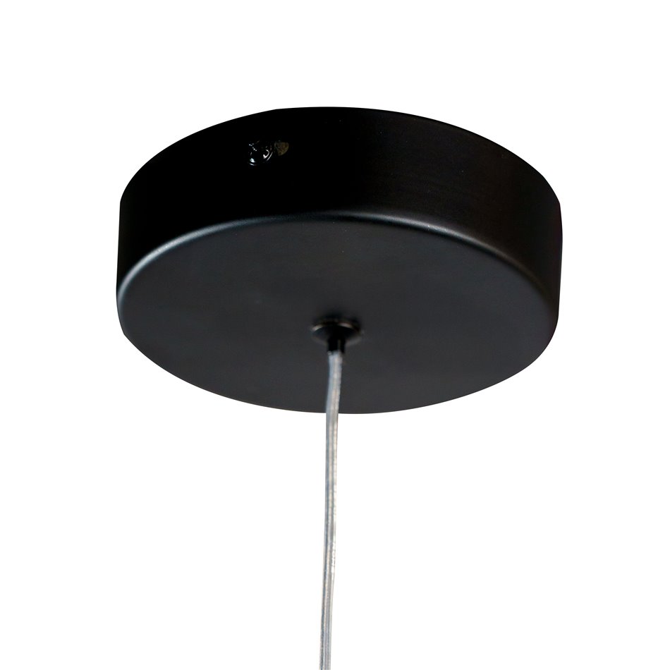 Pendant lamp Mariolla, black, LEDx8W, 3000K, H40-130cm, D35cm
