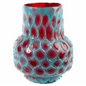 Vase Deli Blue, glass, H21cm, D18cm
