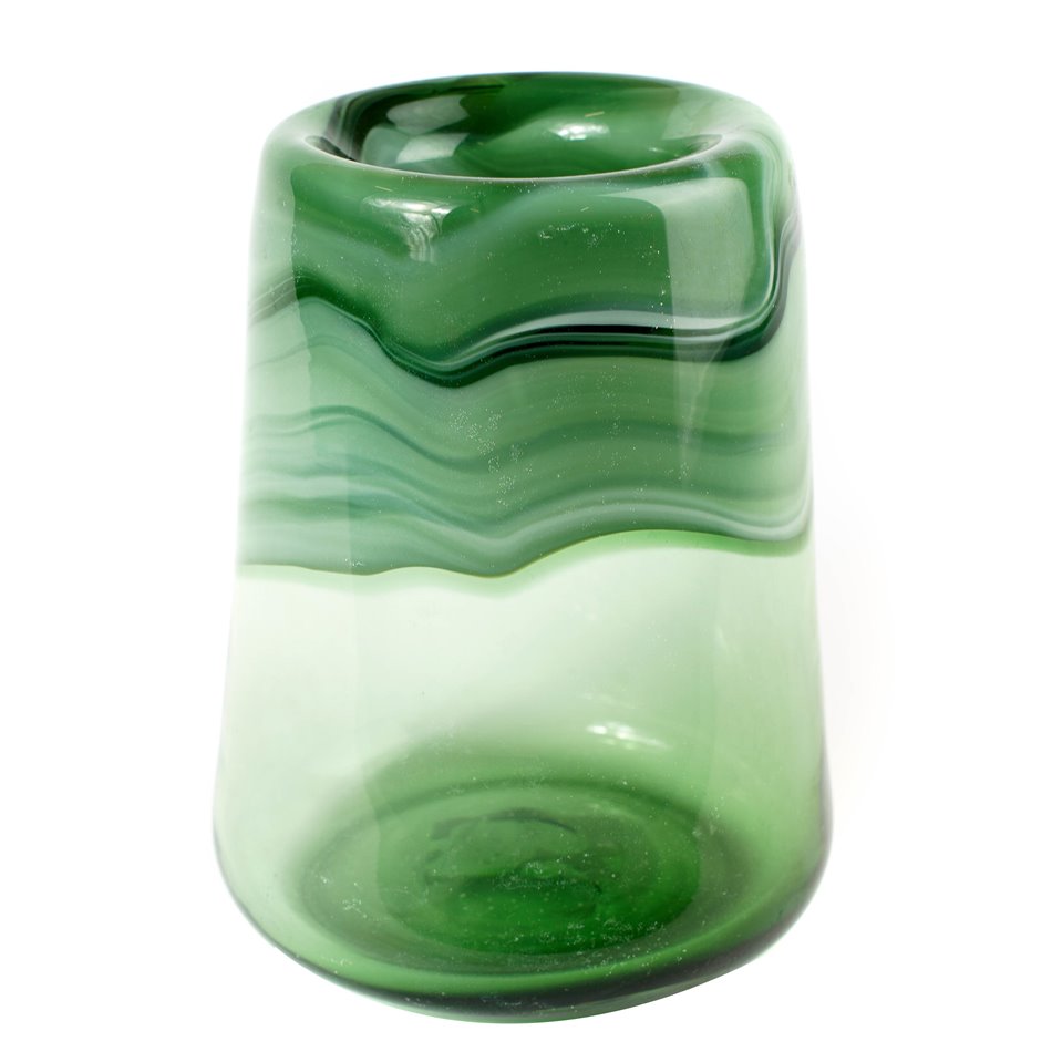 Vase Doria M, glass, green, H27  D19.5cm
