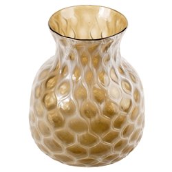 Ваза Douze, стекло, бежевый, H27cm, D23cm