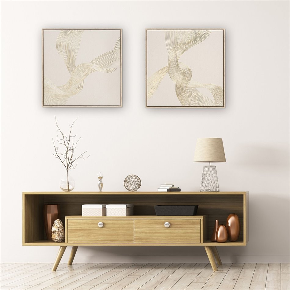 Canva Golden Swir I, 60x60cm