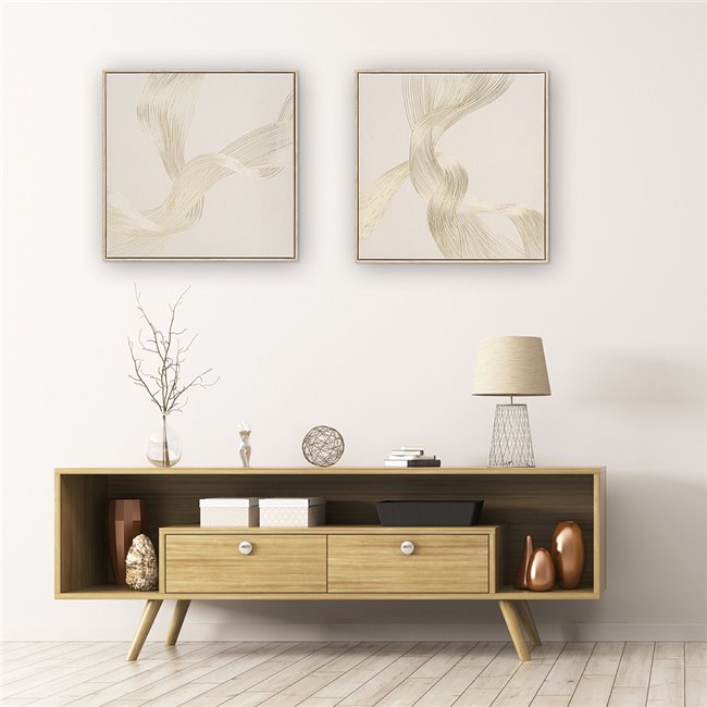 Canva Golden Swir I, 60x60cm