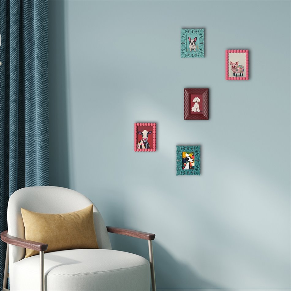 Canva White Dog, 18x23cm