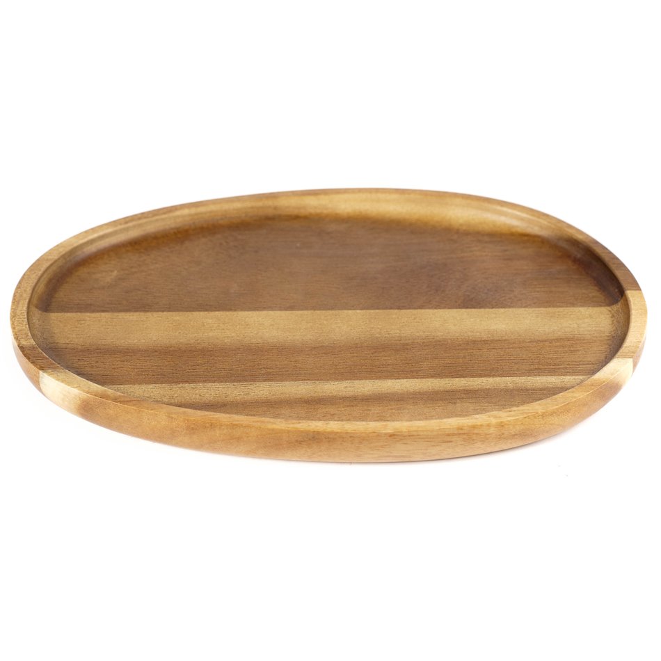 Acacia wood plate Frisila, H2x25x17cm