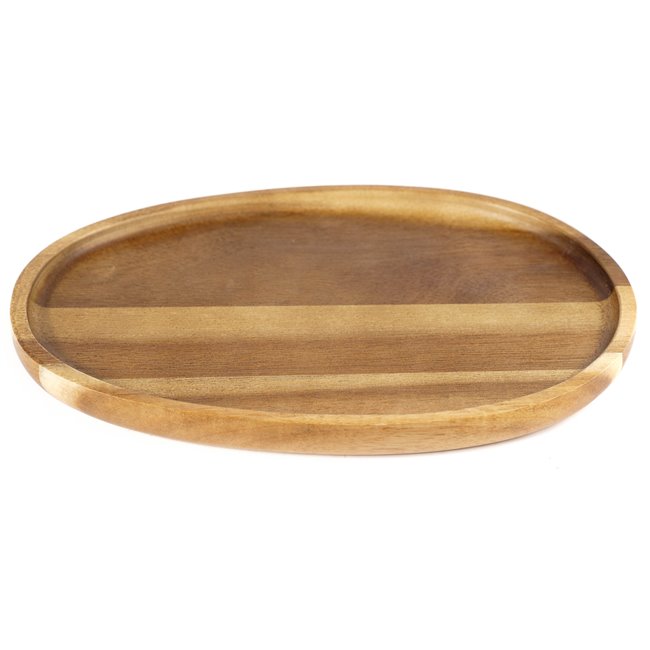 Acacia wood plate Frisila, H2x25x17cm