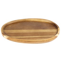 Acacia wood plate Frisila, H2x25x17cm