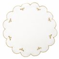 Placemat Paigton, white/gold color, D38cm