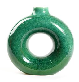 Vase Basilio green, porcelain, H18x9x19cm
