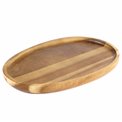 Acacia wood plate Frisila, H2x25x17cm