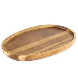 Acacia wood plate Frisila, H2x25x17cm