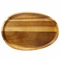 Acacia wood plate Frisila, H2x25x17cm