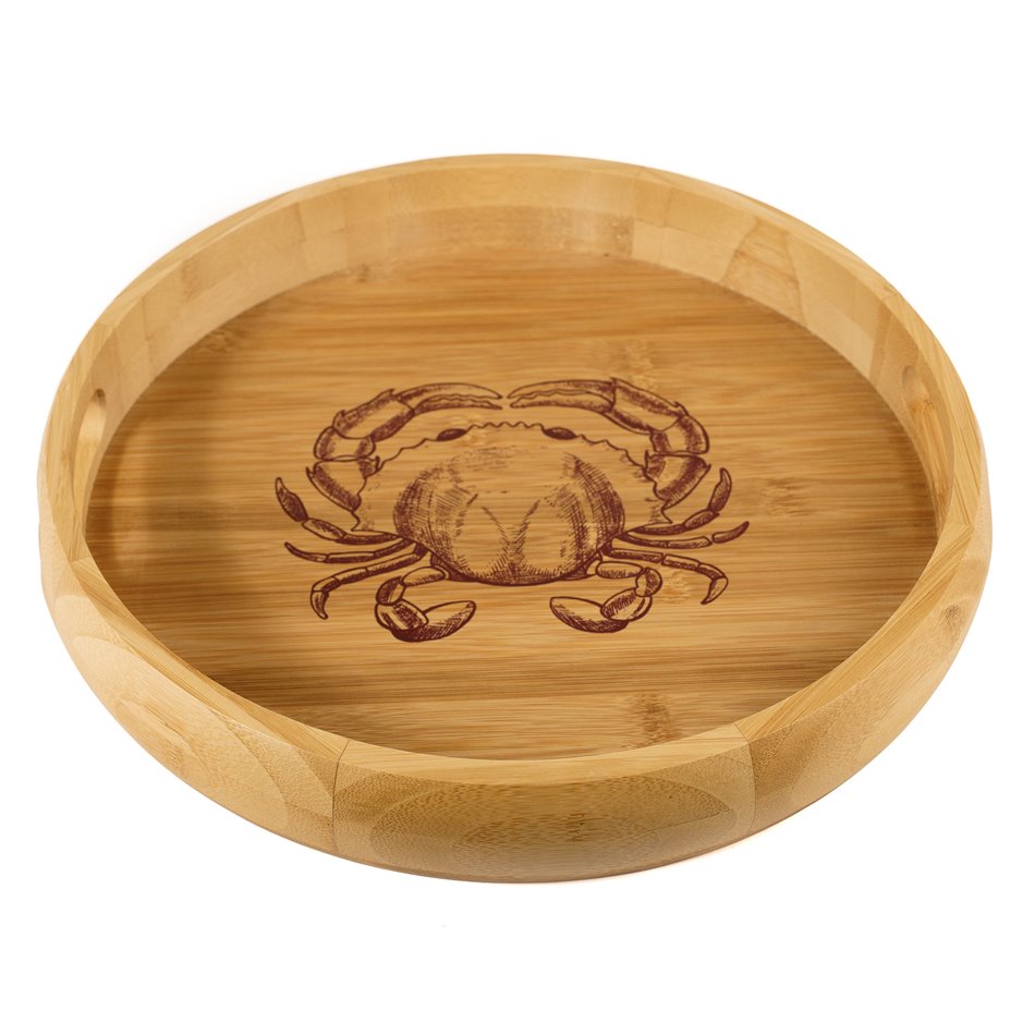 Бамбуковый поднос CRAB, H4.8cm, D32.5cm