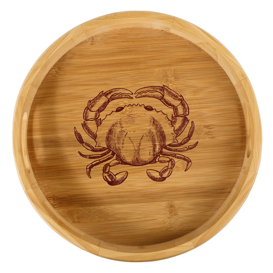 Бамбуковый поднос CRAB, H4.8cm, D32.5cm