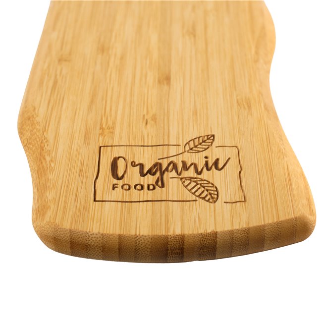 Bamboo cutting board ORGANIC FOOD, 48x14cm H1.5cm