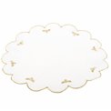 Placemat Paigton, white/gold color, D38cm