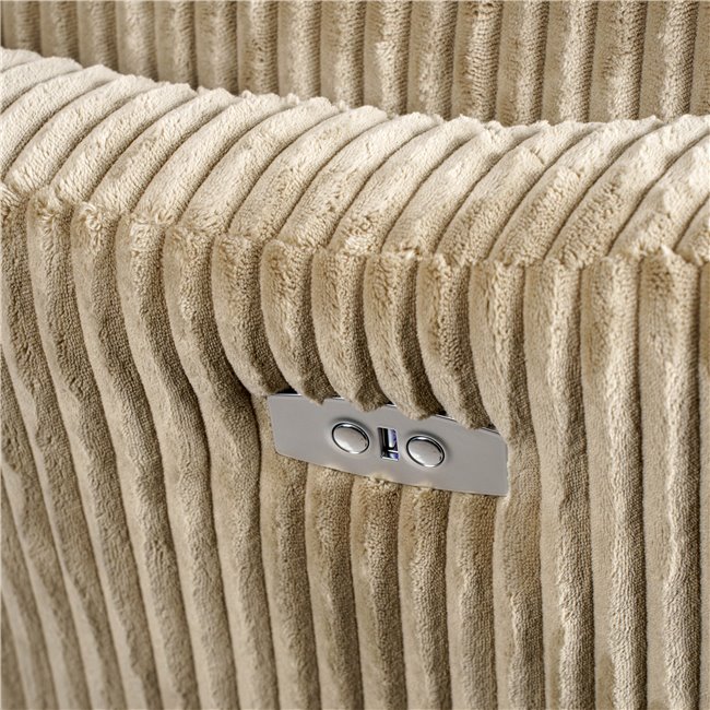 Реглайнер электрический/качалка Hoka 02, светло-коричневый, вращающийся на 360, H89-106x101x98-168cm