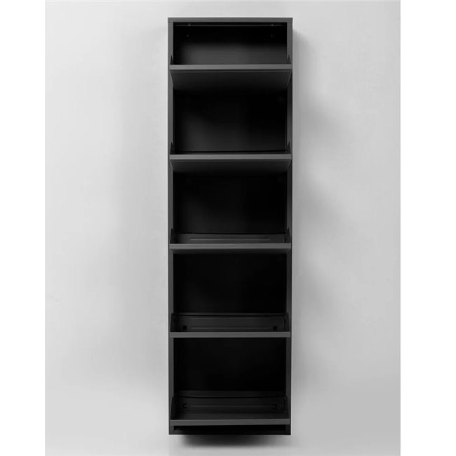 Шкаф для обуви Caruso 5, черный, H173x50x15cm