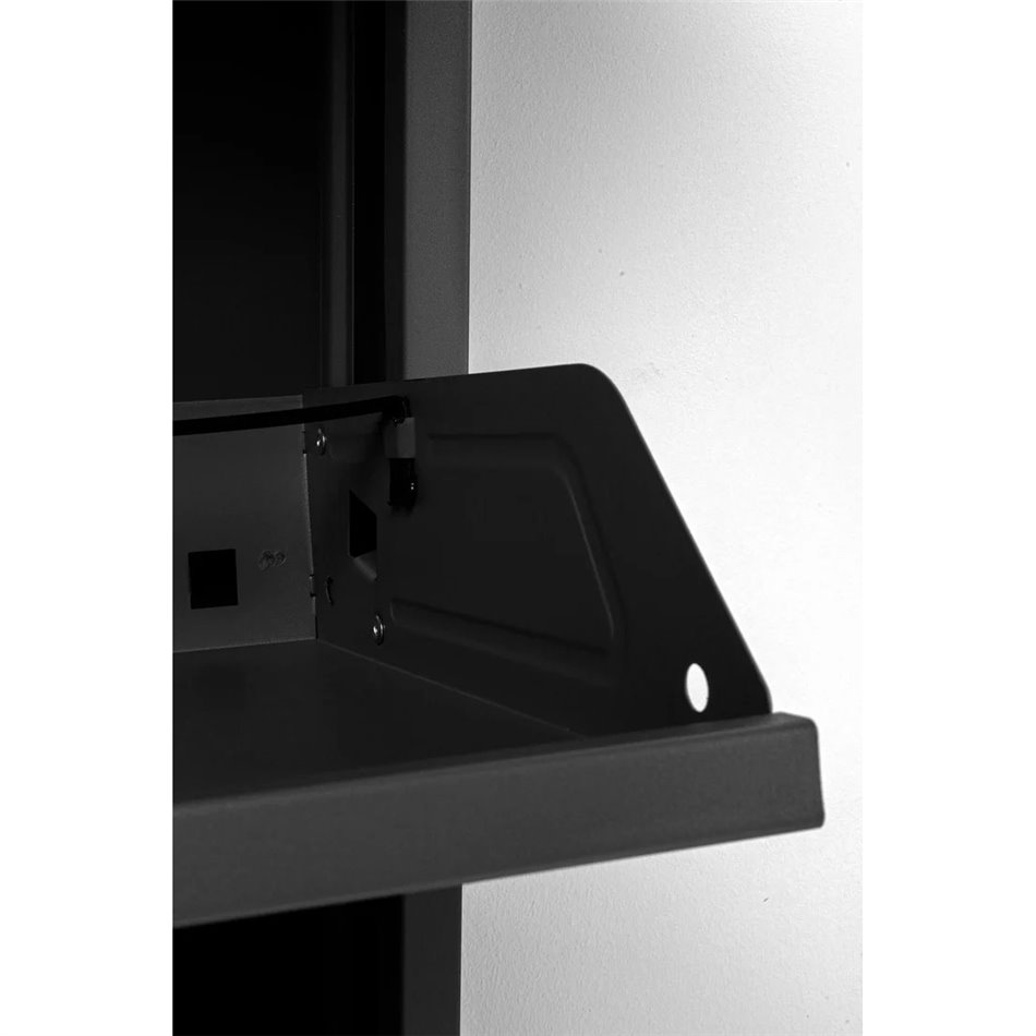 Шкаф для обуви Caruso 5, черный, H173x50x15cm