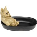 Deco bowl Bathing Cat, black/gold color, H12x20x13cm