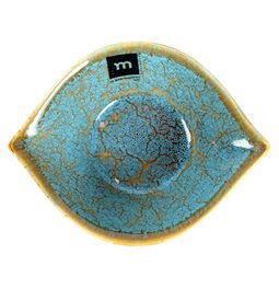 Чаша для закусок Scratch, коричневый/синий, фарфор, 15x11.7cm H4.4cm