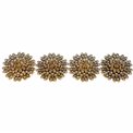 Napkin ring Palazzo set of 4, gold color, H4.5cm, D4cm