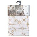 Canvas tablecloth Star, white/gold color, 140x240cm