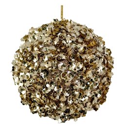 Ёлочное украшение Bead sequin ball gold, D8cm