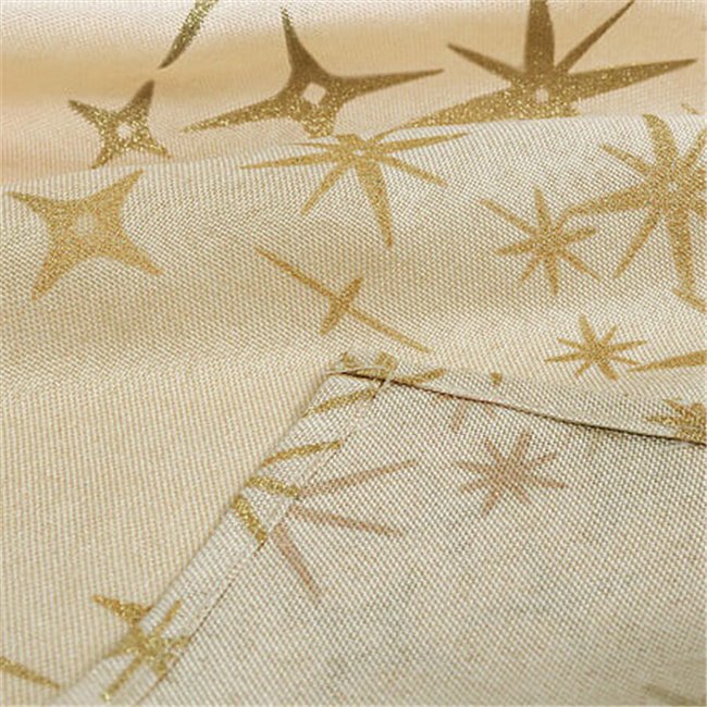 Canvas tablecloth Stragi candle, beige/gold color,140x240cm