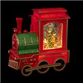 X-mas decor WATER TRAIN, 2 LED, H22x20,7x8,5cm
