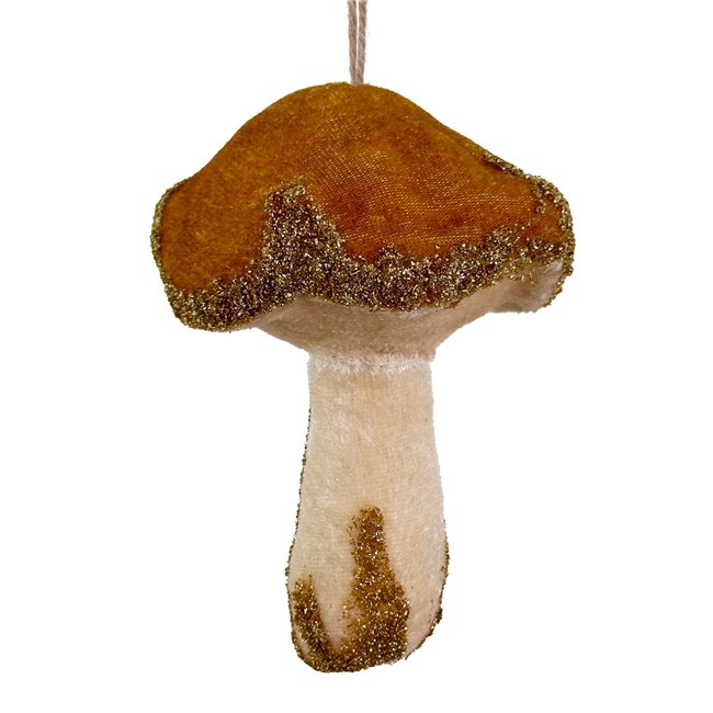 Ёлочное украшение Glass candy lined frost.w/col.leav, H10x7x7cm