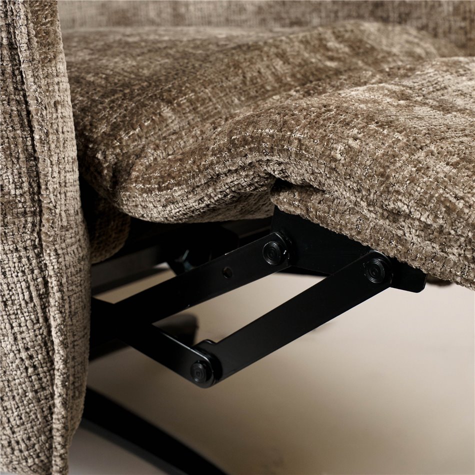 Реглайнер электрический Amandy cremona-24 K, 2 мотора, коричневый, вращающийся на 360, H74-110x76x90-158cm, сиденья H40-51cm