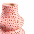 Ваза Spots pink, керамика, розовый/красный, H38x22.5x22.5cm