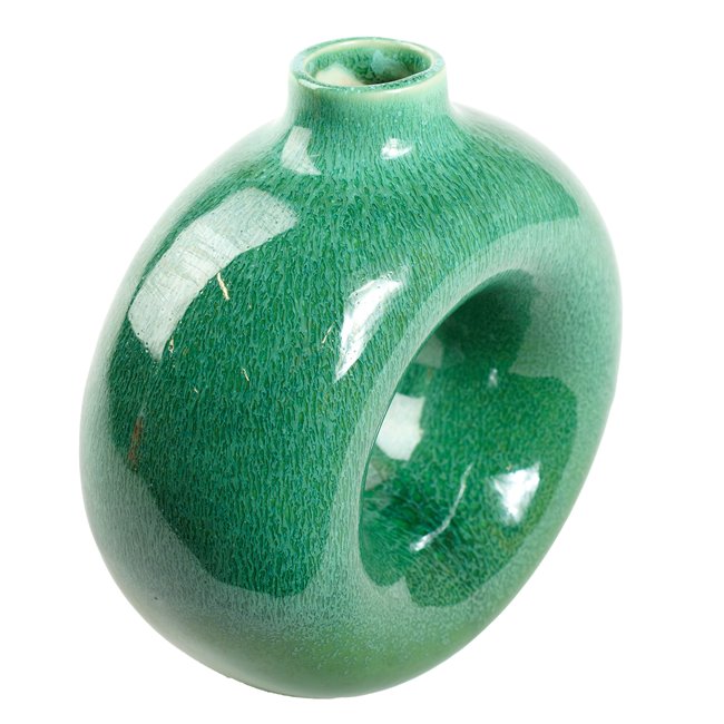 Vase Basilio green, porcelain, H18x9x19cm