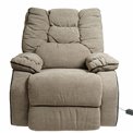 Zzz Electric recliner/rocking chair Hohenberg, brown, rotatable 210 degrees, H84-106x96x105-170cm