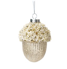 X-mas decor anti-white hanging, 6x6x9.5cm